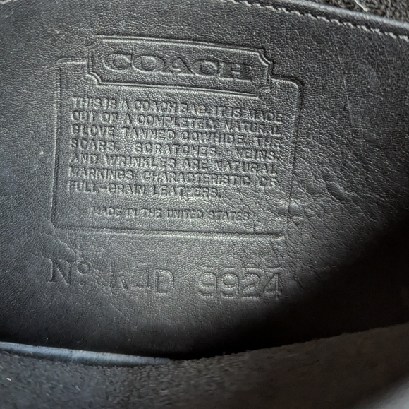 Coach Black Crossbody Bag with Gold Accents. Vintage In Good Condition - Picture 8 of 8